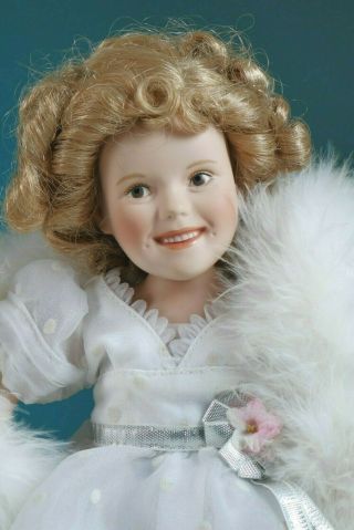 Shirley Temple " Curly Top " Porcelain Doll By Danbury 10 "