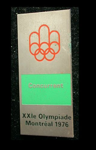 Canada 1976 Montreal Olympic Games Concurrent Participant Badge Scarce