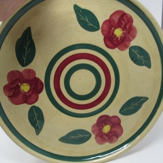 Vintage Watt Pottery Bullseye Plate 15 " Across Pansy Plate