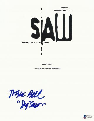Tobin Bell Signed Saw Script Full 90 Page Screenplay Authentic Auto Beckett