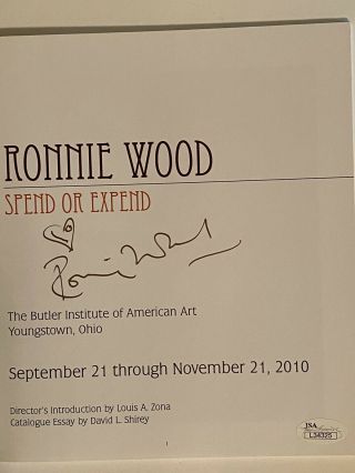 Rolling Stones Ronnie Wood Signed Art Book JSA (2) 3