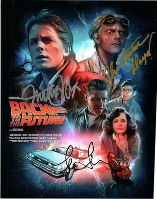 Back To The Future 8x10 Cast Autographed Signed Photo W/coa