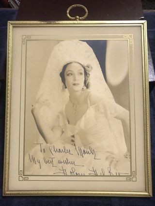 Dolores Del Rio Signed Autographed Photo - First Mexican Crossover Film Actress