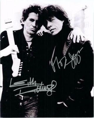 Mick Jagger & Keith Richards Signed Autographed 8x10 Photo W/coa