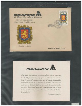 S384 Ffc Cover Mexicana 1985 Mexico - Puerto Escondido - Mexico.  Postmark Back