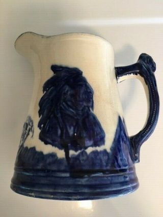 Antique Sleepy Eye Indian 8 " Pitcher Weir Monmouth Pottery