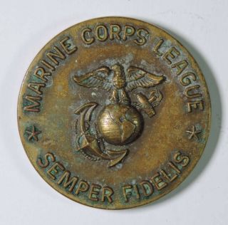 1973 Marine Corps League 50 Years Bronze Medallic Art Co.  Maco Medal