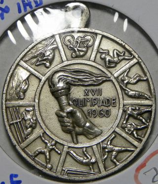 Medal (commemorative) : 1960 Rome Summer Olympics / Torch,  Coliseum