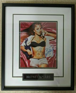 Britney Spears Signed Autograph Professionally Framed 8x10 Photo W/coa