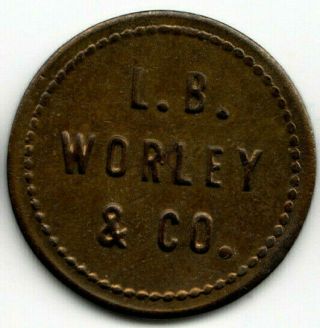 Bryson Tn Token - L.  B.  Worley & Co - 25¢ In Mdse - Giles County Tennessee