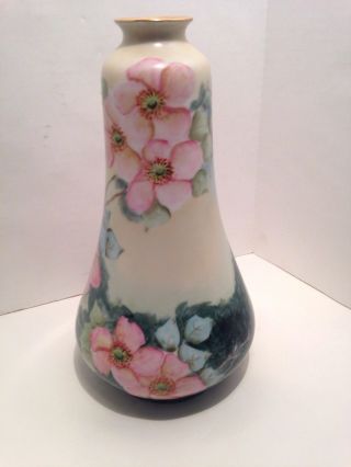 EARLY 1900s HAND PAINTED OHME PORCELAIN VASE SIGNED PRUSSIA 3