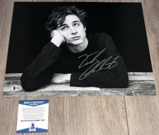 Timothee Chalamet Signed Call Me By Your Name 11x14 Photo Wproof Beckett Bas