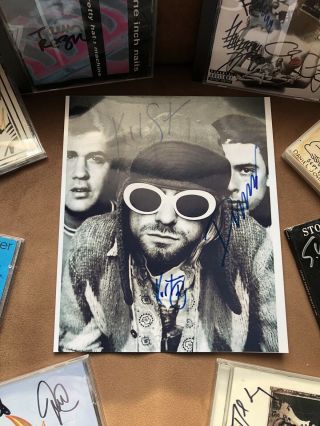 Signed Autographed Nirvana Kurt Cobain Dave Grohl Krist Novoselic