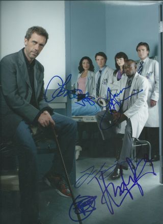 House 11 " X 14 Supersized In - Person Signed Cast Autographed Photo By Five Laurie