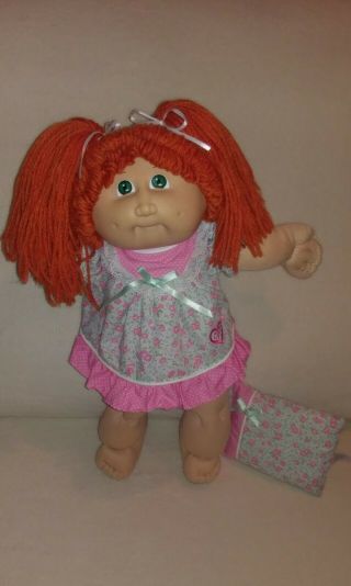 Vintage 1983 Coleco Cabbage Patch Kid 2 Head Mould Red Hair Green Eyes