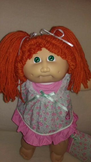 Vintage 1983 Coleco Cabbage Patch kid 2 Head Mould red hair green eyes 2