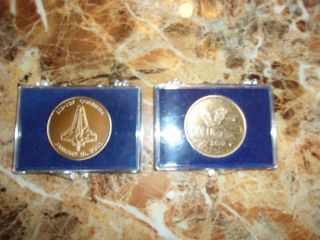 Nasa Space Shuttle Coin /medal,  In Memory Of Columbia,  Sts - 107 & Mission Coin