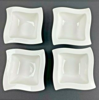 Set Of 4 Villeroy & Boch China Wave 6 5/8 " All Purpose (cereal) Bowl