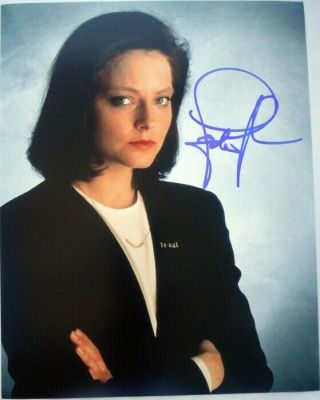 Jodie Foster " Silence Of The Lambs " Autograph Signed 11x14 Photo Acoa