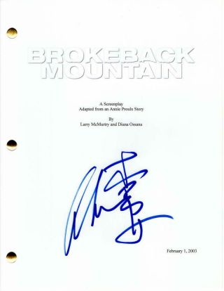 Ang Lee Signed Autograph - Brokeback Mountain - Full Movie Script - Heath Ledger