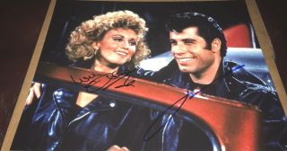 John Travolta & Olivia Newton John Grease Signed 11x14 Autograph Photo Proof