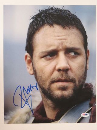 Russell Crowe Signed Gladiator Authentic Autographed 11x14 Photo Psa/dna H67285