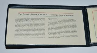 The America - France Charles A.  Lindbergh Commemorative Sterling Silver Coin Set