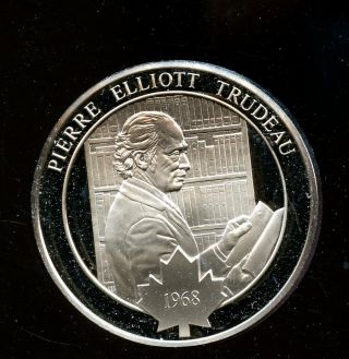 Large Canada 1968 Pierre Elliott Trudeau Bronze Medal C17
