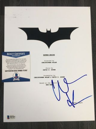 Christian Bale Signed Batman Begins Script Beckett Bas Autograph Auto