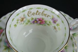 Royal Albert Flower of the Month Series October Teacup Trio Cosmos 3
