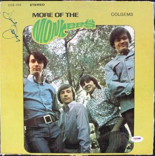 Davy " David " Jones The Monkees Signed Album Cover W/ Vinyl Psa/dna V16015