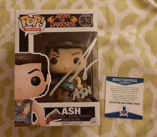 Bruce Campbell Signed Army Of Darkness Ash Funko Pop 53 Beckett U29499