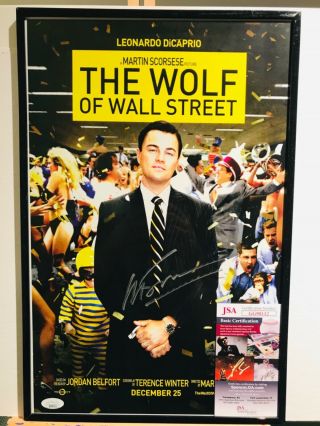 Martin Scorsese Signed Auto Wolf Of Wall Street 11x17 Movie Poster Photo - Jsa