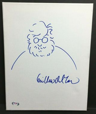 Guillermo Del Toro Signed 11x14 Canvas ' w/ Self Sketch Hellboy PSA AH20512 2
