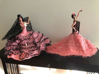 2 - Large Marin Chiclana Spanish Flamenco Dancer Dolls