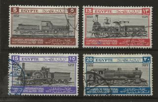 Egypt Sg 189/92 1933 Railway Congress Set