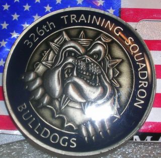 Lackland Afb Challenge Coin 326 Training Squadron Bulldogs Dollar Sz Sharp