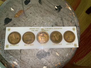 Civil War Centennial 1863 - 1865 Indiana State Numismatic Association 5 Pc Set