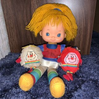 Vintage 1983 Rainbow Brite 10 " Doll W Mini Twink & Romeo Sprites Hallmark Mattel