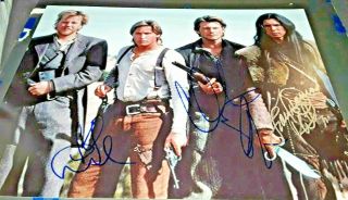 Young Guns 2 Kiefer Sutherland Lou Diamond Christian Slater Signed 11x14 Photo