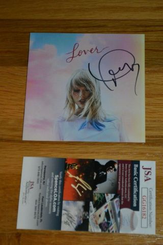 Taylor Swift Autographed " Lover " Cd Booklet With James Spence (jsa)