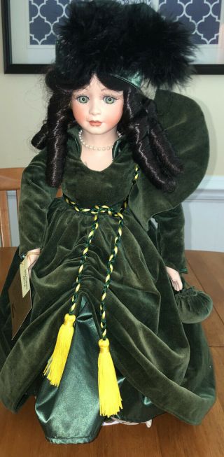 Collectible Seymour Mann 19 " Southern Belle Hand Painted Porcelain Doll