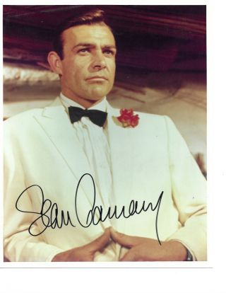 Sean Connery " James Bond " Hand Signed Autograph In Person Rare