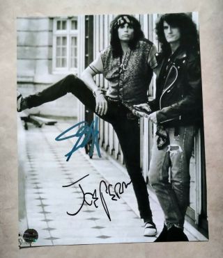 Steven Tyler & Joe Perry Aerosmith Hand Signed 8x10 Photo