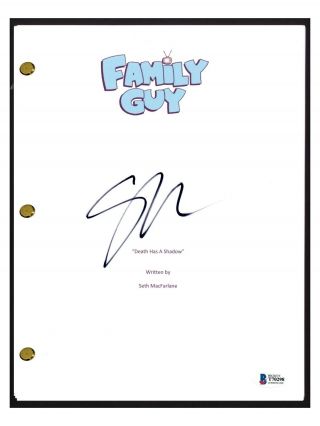 Seth Macfarlane Signed Autographed Family Guy Pilot Episode Script Beckett