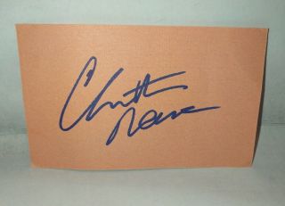 Christopher Reeve Hand Signed Autograph Index Card Superman
