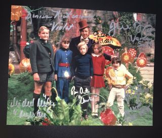 Willy Wonka And Chocolate Factory Cast Signed Beckett Bas 8x10 Photo Gene Wilder