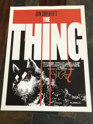 John Carpenter Signed Poster Thing 18x24 From His Website Authentic Autograph