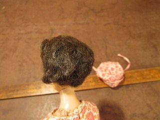 Brunette Barbie Doll short hair with dress outfit Hand painted?? 3