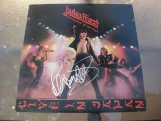 Judas Priest Rob Halford Signed Unleashed In The East Lp Vinyl Album Jsa